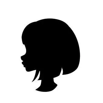 照片素材(图片): 女子 外国人 黑白 侧影 屋内