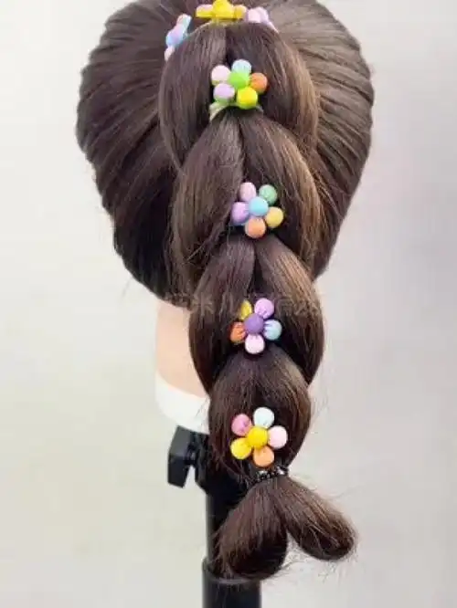 简单洋气好看的高马尾发型来了#儿童编发 #编发教程