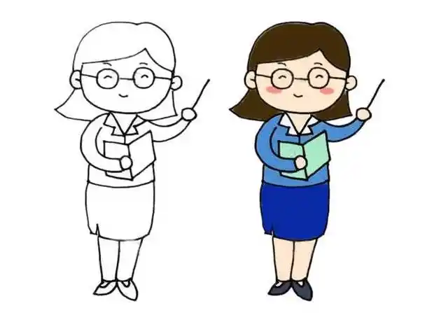 《关于老师的简笔画图片大全》正文老师形象卡通简笔画这是一组简笔画