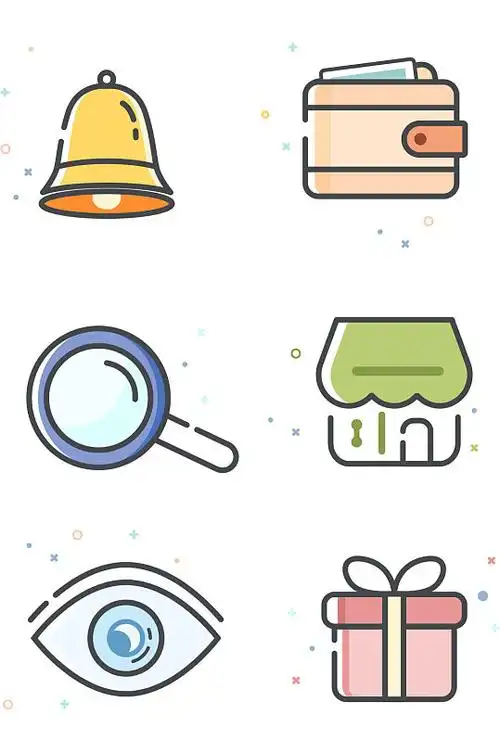 放大镜简笔画线条