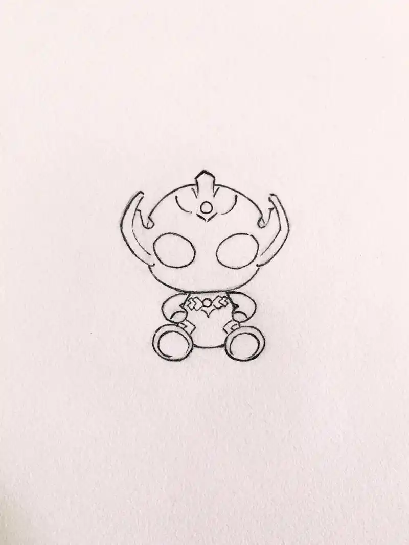 4800岁～可可爱爱!#泰迦奥特曼 #奥特曼 #简笔画 - 抖音