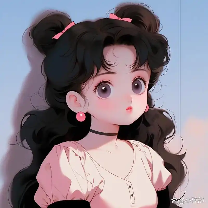 可爱女生头像:丸子头小仙女