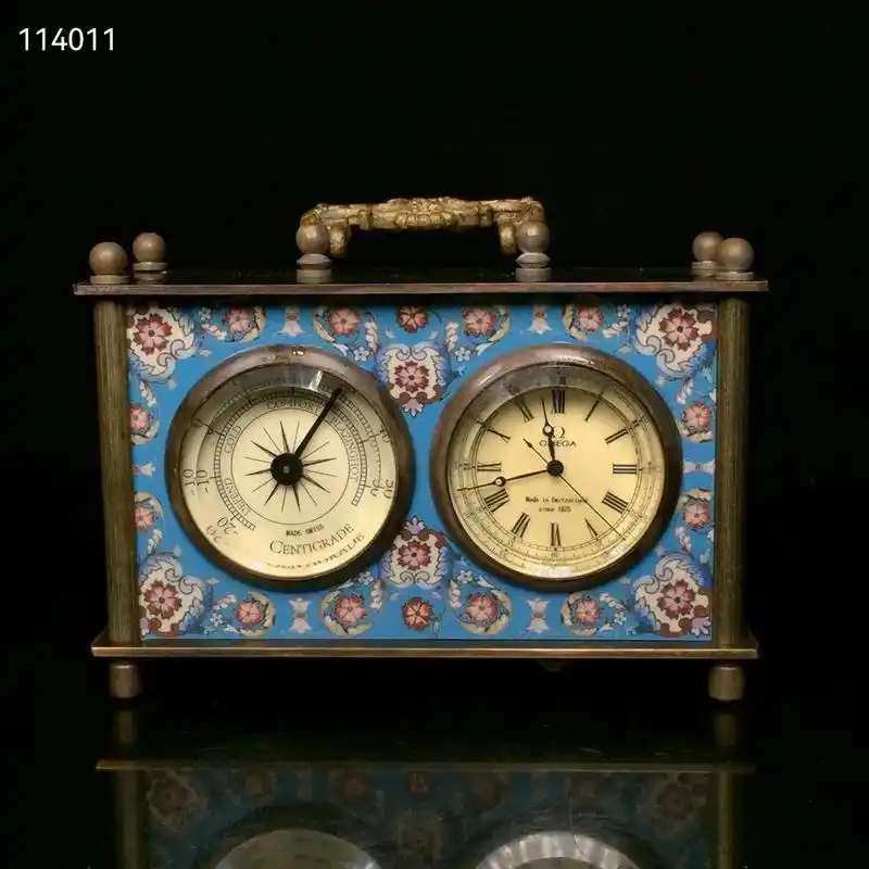 纯铜欧式古典人物钟表 老式机械发条钟表. - 抖音