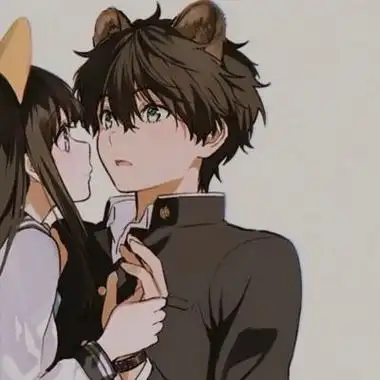 情侣头像动漫一男一女两张分开