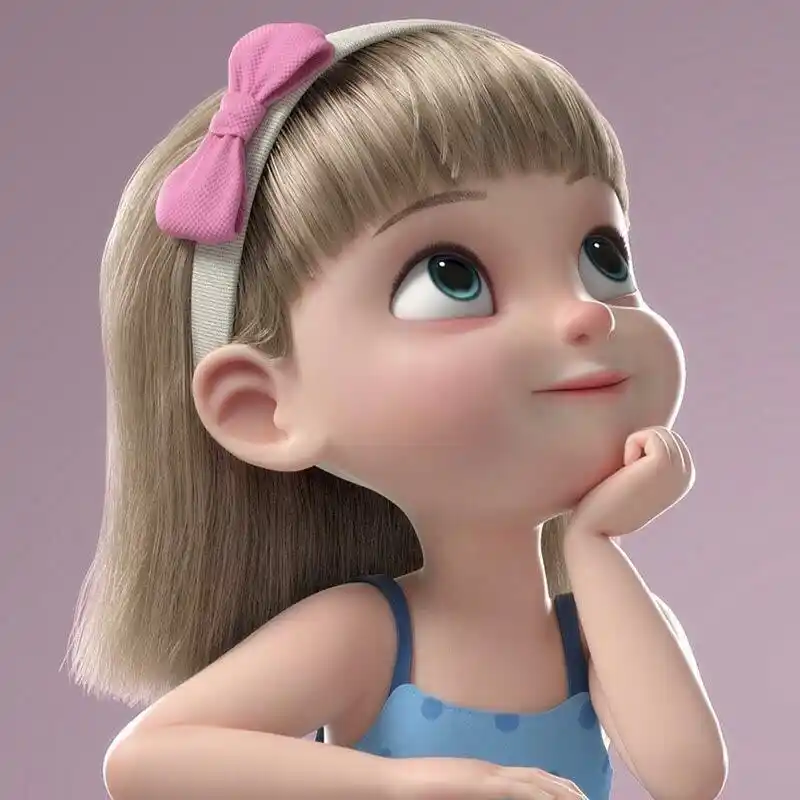 适合做微信头像的图片,超可爱的卡通小女孩 看到一组超可爱的图片