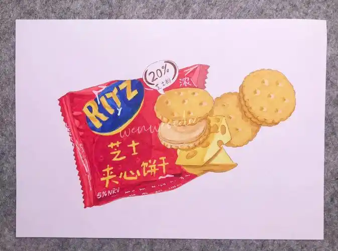 马克笔手绘零食篇附线稿