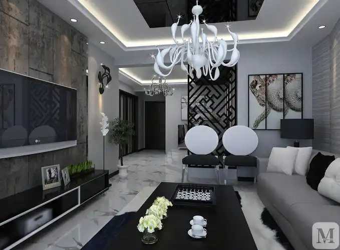 7万134㎡art deco三房装修后现代风格装修设计