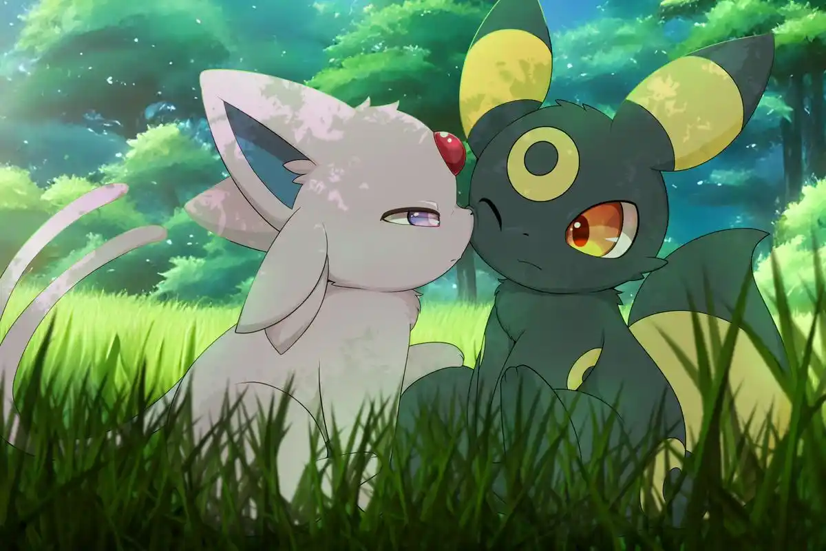 月伊布和太阳伊布 更多宝可梦可爱头像和壁纸,可以翻看主页分享