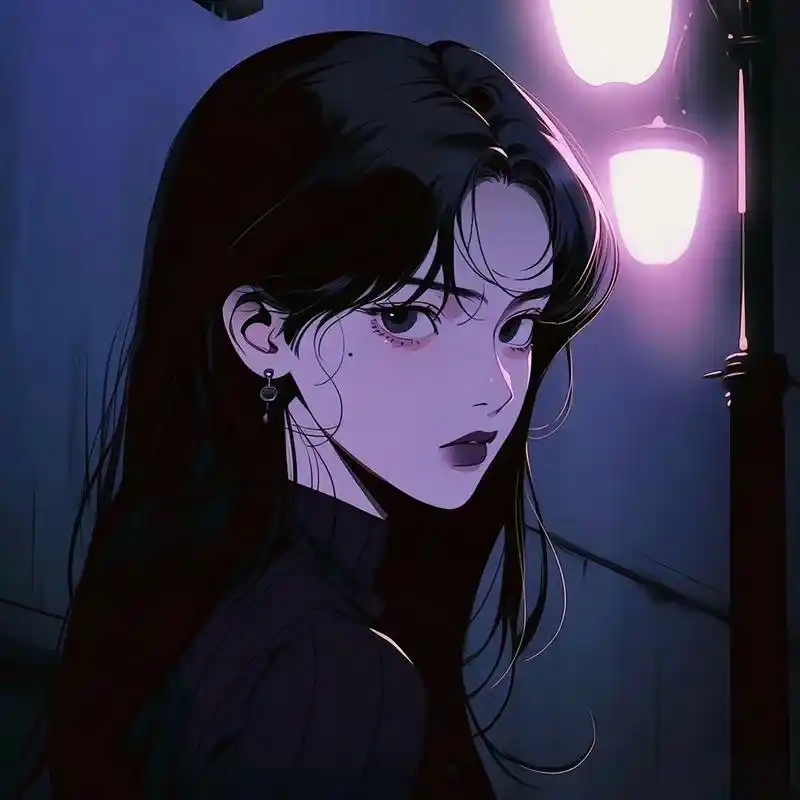 金秋图文动态创作节# #动漫头像和壁纸# 黑色系女生专属头像,有你