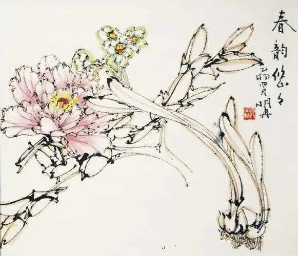 国画艺术曹明冉大型工笔花鸟作品欣赏