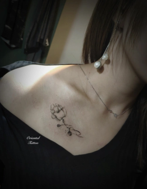 纹身图案女锁骨2020女神锁骨纹身4