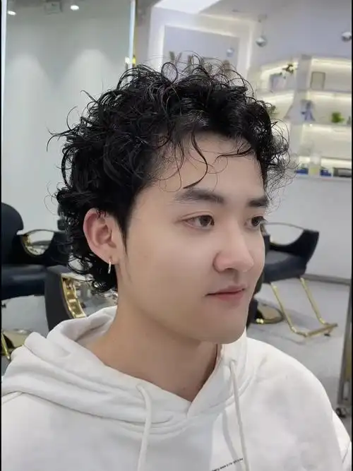 长脸发型  #发型  #今日发型  #男生烫发  #发型分享  #男士发型