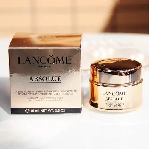 兰蔻lancome菁纯臻颜精萃乳霜15ml轻盈版清爽新版金纯玫瑰修护面霜