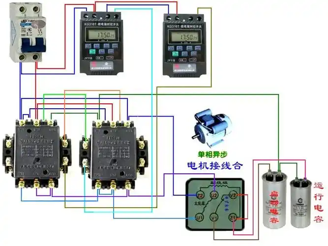 220v的交流接触器怎么接上时控开关可以带个图片给我么