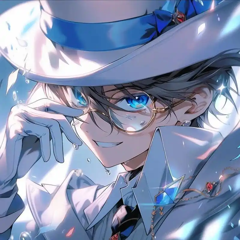 midjourney | 动漫头像系列丨怪盗基德7515 96关键词:kaito kid