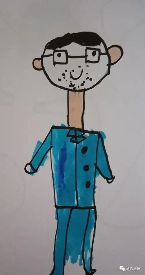 爸爸人物简笔画,爸爸简笔画(儿童画 我爱爸爸)