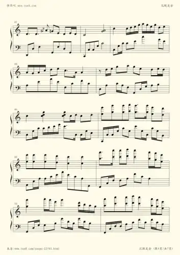 钢琴谱 - 沉默是金(张国荣)