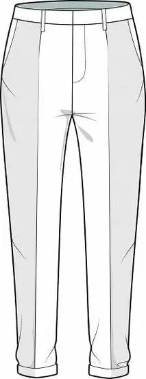 秋天男士裤子的简笔画