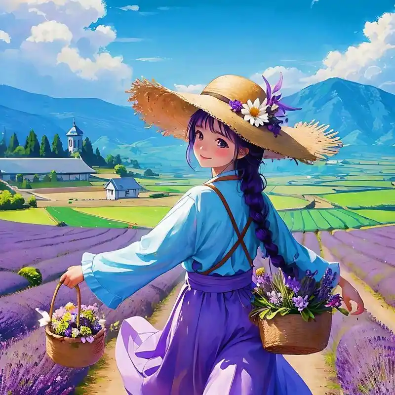 " 薰衣草女孩治愈系头像 . " 676767