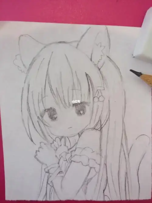 耳朵的人物好可爱铅笔画临摹卡通人物第二张