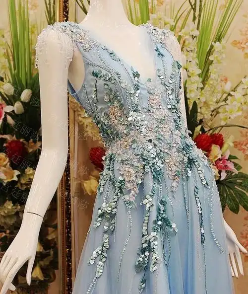 奢华水晶礼服韩版韩式礼服新娘结婚敬酒礼服晚礼服xj80236