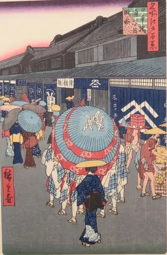 第66号,套色木版浮世绘《北斋画·广重画:风景名作集》,日本"当代第一