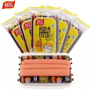 双汇火腿肠泡面拍档240g*5袋搭档香肠办公室休闲零食品配方便面