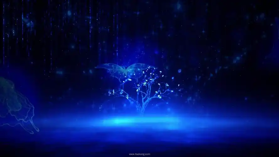 歌曲最初的梦想唯美粒子视频背景-livekong来悟空素材