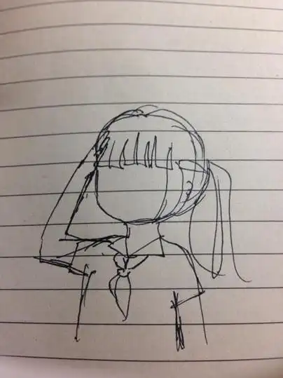 少先队队礼简笔画背影