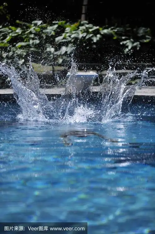 游泳者在游泳池里溅起了水花.