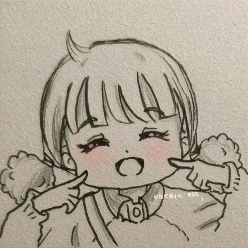 教你画超可爱小女孩! 笑嘻嘻[大笑]#简笔画教程# #简笔画# #可爱