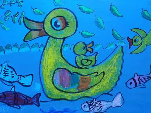 92号谭宇辰6岁男乐艺《妈妈带我去玩》小学低年级组绘画