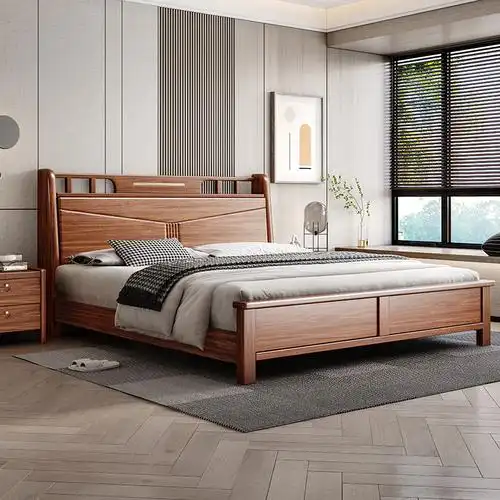 顺德匠工的优惠券大全—现代中式实木床双人床1.