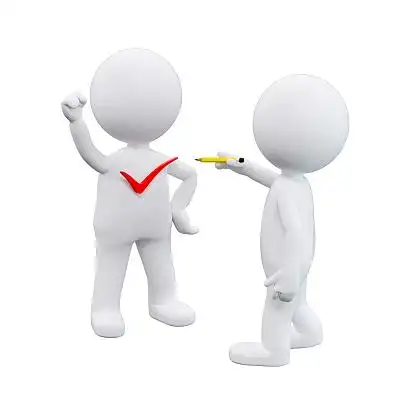 为他人画上对钩考核通过3d小人png素材