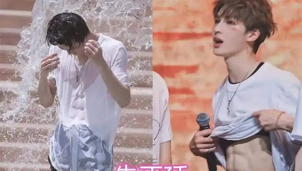 鹿晗的腹肌,王一博的腹肌,看到彭昱畅还能再假点_身材_肌肉_锻炼