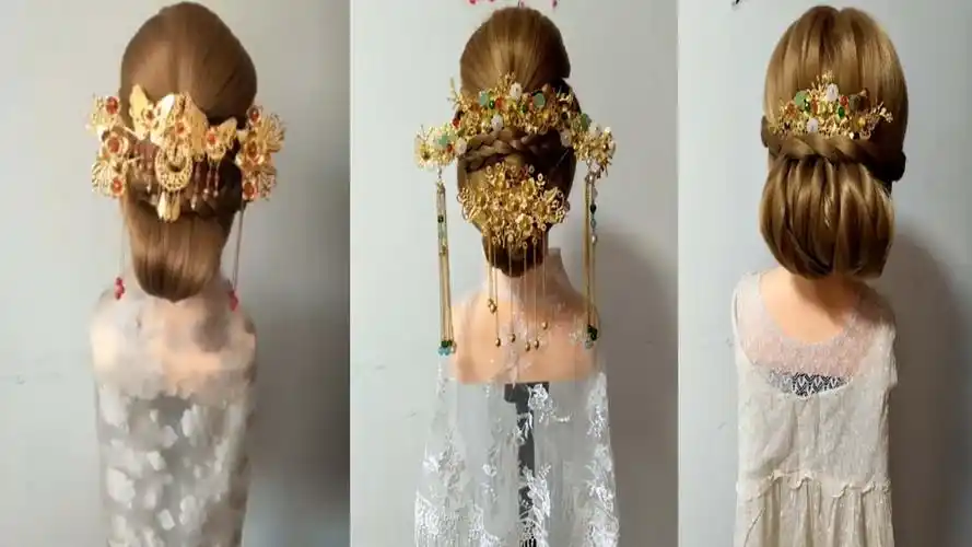 中国古典美盘发教程9款唯美秀禾新娘发型让你美出新高度