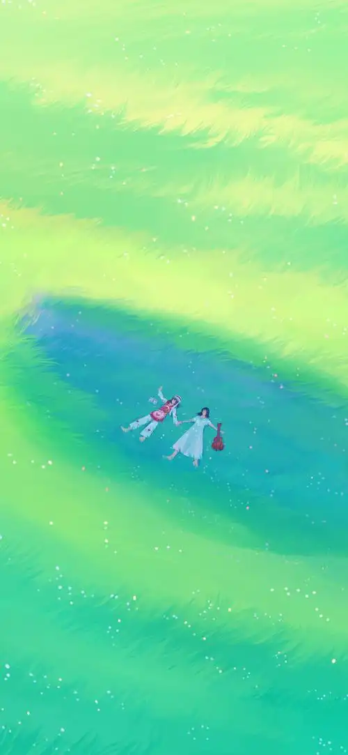 治愈系插画风格手机壁纸_手绘唯美高清壁纸_三千图片网