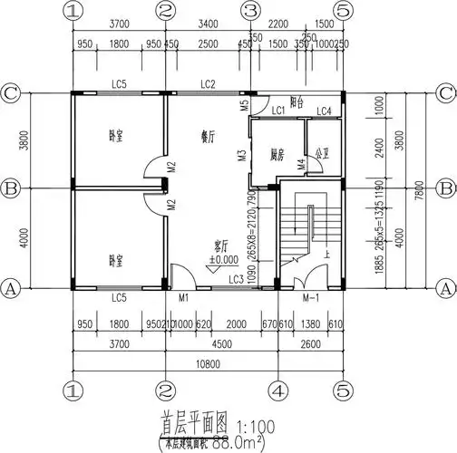 房洁文住宅首层平面图房洁文住宅二至五层平面图房洁文住宅六层平面图