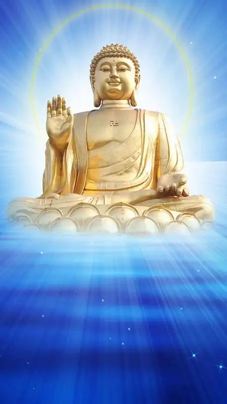 闪闪发光的佛祖手机壁纸