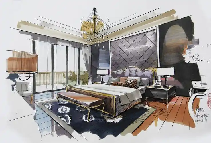 早两年的空间手绘马克笔表现作品