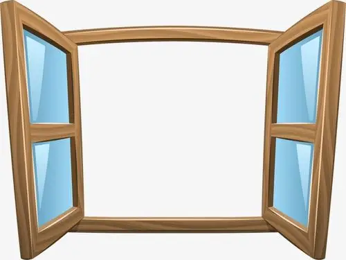 手绘卡通矢量窗户