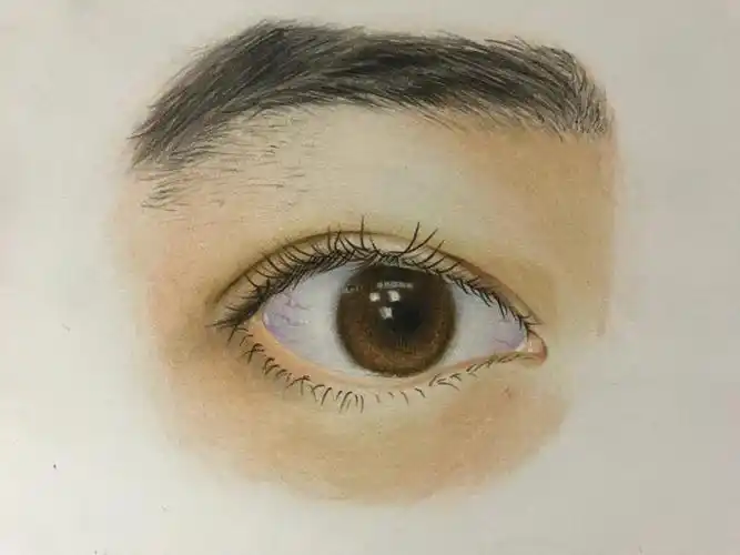 彩铅眼睛附过程