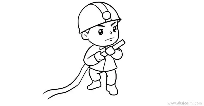 我是小小消防员儿童画怎么画 我是小小消防员简笔画简单