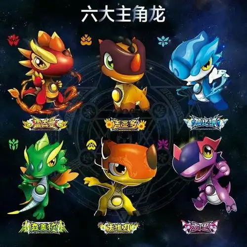 我要斗龙战士4双龙核的六大宝贝龙图片各一张