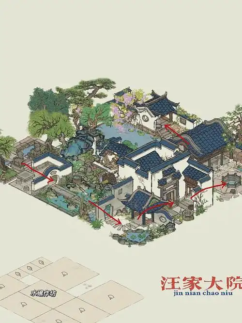 定位@徽州府全是娱乐建筑#江南百景图  #江南百景图布局  #徽州府布局