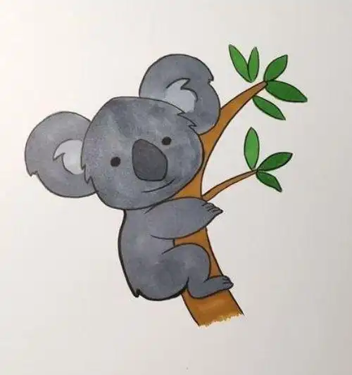 可爱简单考拉简笔画怎么画 呆萌考拉简笔画教程