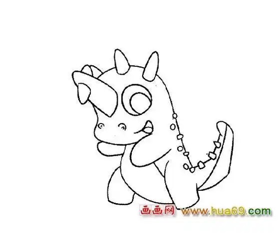 恐龙王小疙瘩简笔画