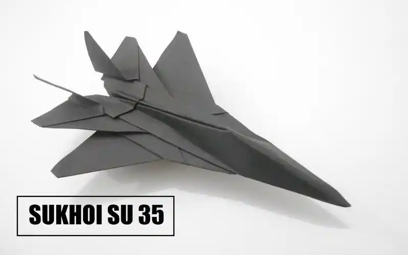 【折纸教学】教你折一架酷炫的苏-35战斗机