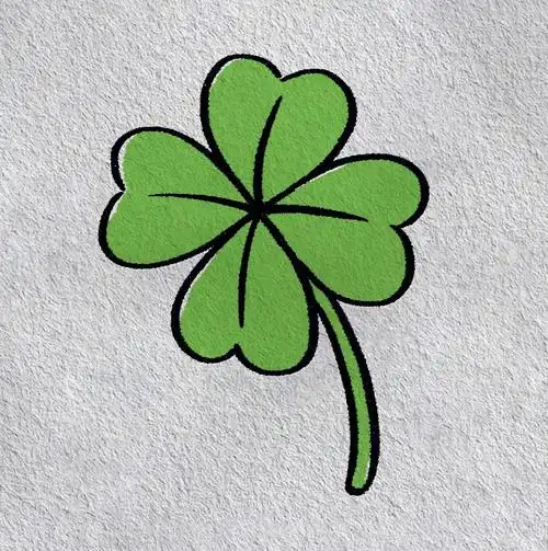 四叶草简笔画附步骤