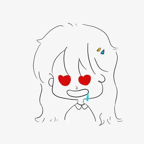 流口水喜欢期待可爱爱心眼女孩